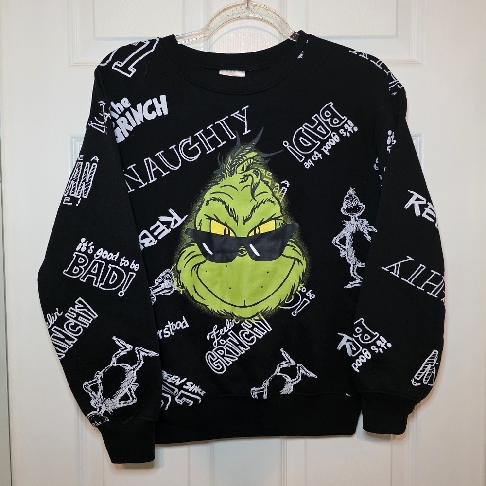 The Grinch Dr Seuss Sweatshirt Ugly Christmas Sweater Women's XS